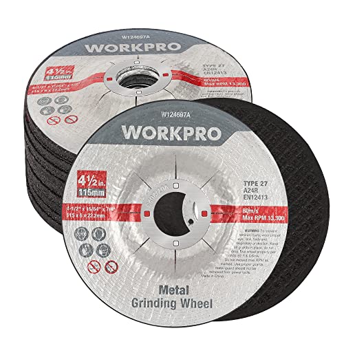 WORKPRO Metal Grinding Wheels for Angle Grinders, Sanding, Polishing