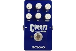 GOKKO CREEPY REVERB GK - 26 - Versatile Reverb Pedal with 6 - Control Tone Shaping - True Bypass & Durable Metal Enclosure
