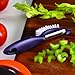 Rachael Ray Kitchen Gadgets Vegetable/Fruit Peeler with Brush, 3-In-1 Tool, Purple