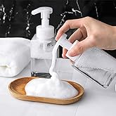 Foaming Soap Dispenser, 450ml(16oz) Refillable Modern Square Pump Bottle for Shampoo, Body Wash, Liquid Soap, PETG Plastic Empty Soap Dispenser for Kitchen, Bathroom, Hospital, Clinic. 2 Pcs (Clear)