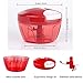 Cambom Manual Food Chopper Vegetable Cutter, Hand String Vegetable Chopper Onions Cutter for Vegetable Fruits Nuts BPA Free Food Safe Material, 550ml Red