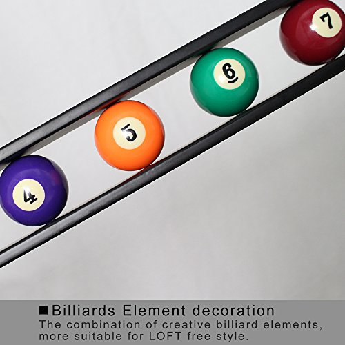 Chende 59'' Hanging Pool Table Light Fixture for Game Room Beer Party, Ball Design Metal Billiards Light with 3 Lamp Shades , Suitable for 7' or 8' Tables (Blue) - Thumbnail 3