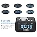 Alarm Clock Radio,ICODE Digital Alarm Clock with FM Radio,5 Dimmer, Dual USB Charge,Indoor Thermometer Fuction,Large LCD Display (Black)