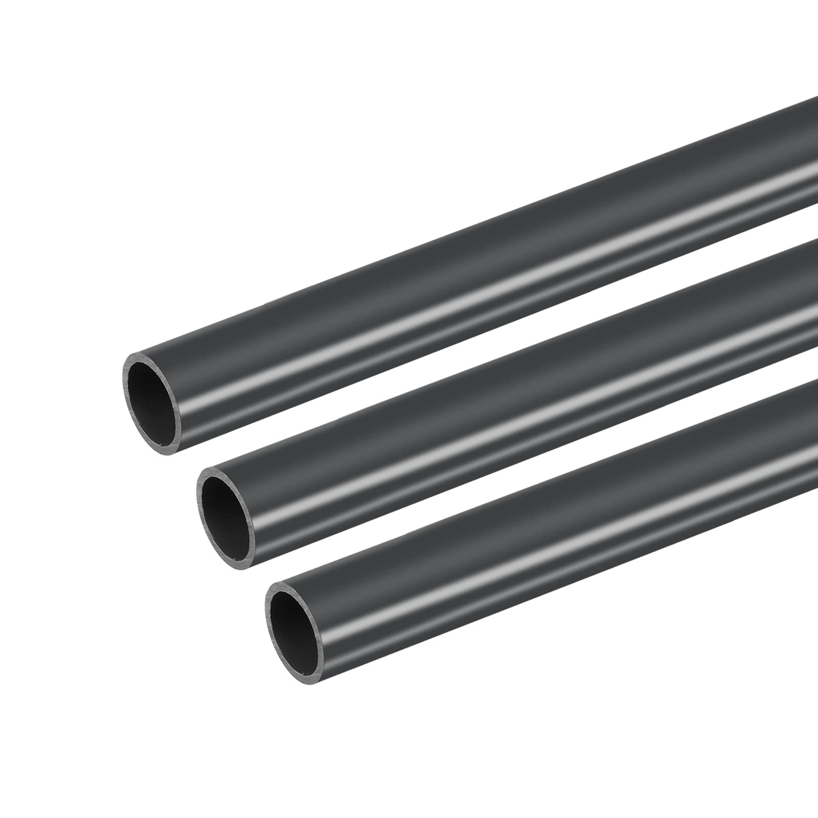 DMiotech ID 27mm OD 32m, 0.5m Length PVC Rigid Pipe Tube Black for Liquid Tube, DIY Decoration 3pack