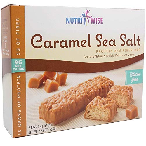 image for NutriWise - Divine Caramel Sea Salt | Gluten Free Diet Snack Bars | Hi