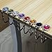 UNIQLED Assorted Color Womens Bag Purse Hook Crystal Diamond Folding Section Handbag Hanger Holder (8)