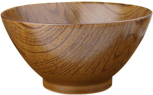 Fine Japanese wood grain ceramic bowl, creative ramen/soup/rice/pasta bowl (Color : 8.5 INCHES)