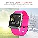 Fitbit Blaze Accessories Classic Band Large, UMTele Soft Silicone Replacement Sport Strap Band with Quick Release Pins for Fitbit Blaze Smart Fitness Watch Neon Pink, Frame Not Included (6.7