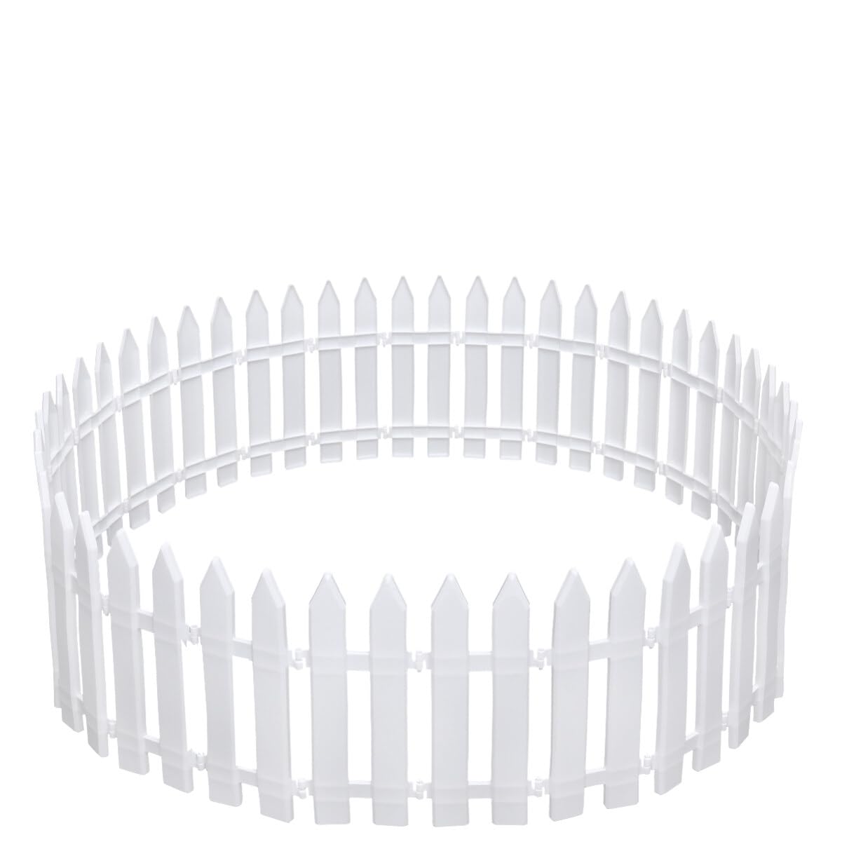 Amosfun White Plastic Picket Fence Christmas Trees Decorating for Xmas Tree Home Wedding Festive Party, Pack of 25
