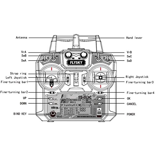 Flysky FS-i6X 10CH 2.4GHz AFHDS RC Transmitter with FS-iA6B Receiver
