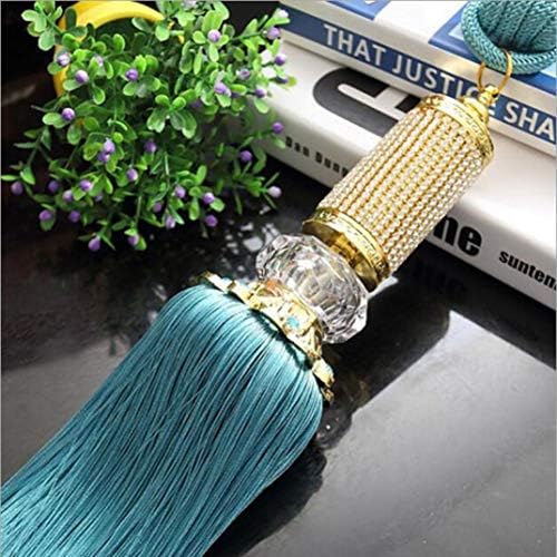 NOMIMAS 2Pcs/Set Luxury Spinning Crystal Curtain Clips Diamond Hanging Ball Curtain Tassel Tieback Curtain Accessories
