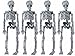7 Halloween Spooky Décor Kurt Adler Set of 4 Glittery Skeleton Ornament Set [HW1383]