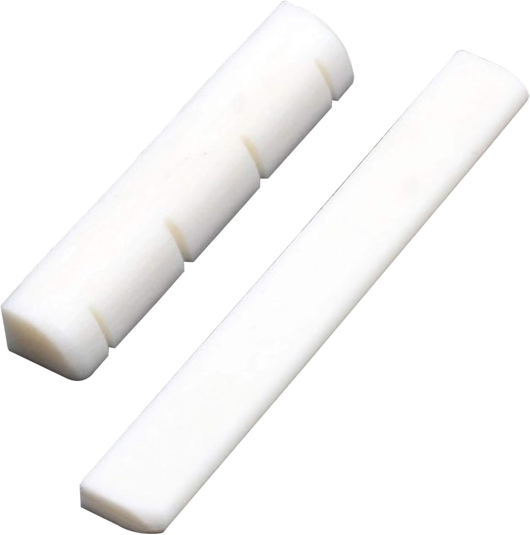 4 String Ukulele Guitar Bone Bridge Saddle and Nut Made of Real Bone(1 Set) (Ukulele)