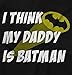 Brisco Brands I Think My Daddy is a Hero Superhero Newborn Baby Boy Girl Romper Black