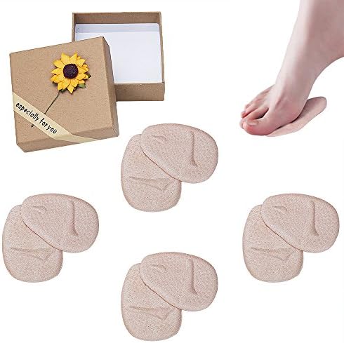 4 Pairs Ball of Foot Support Cushions,Oxyland Soft Metatarsal Gel Pads Forefoot Pain Relief Shoe Insoles for Women High Heels (Skin- 4 Pairs)