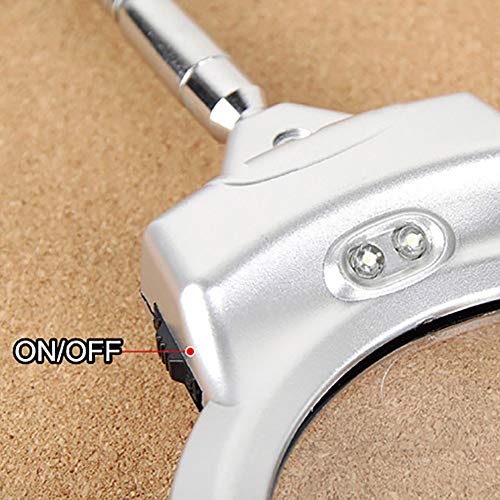 Microscopes & Endoscope,Maserfaliw Magnifier,Beileshi Portable Desktop Clip LED Lamp Magnifier Reading Magnifying Glass Loupe
