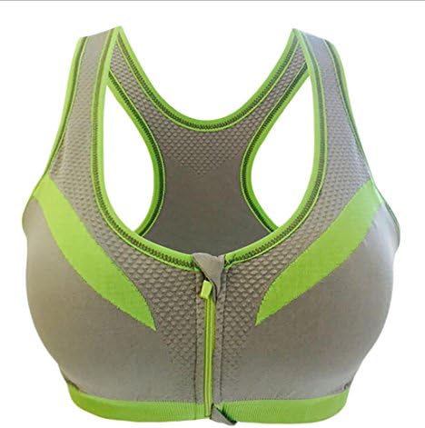 lovever Womens New Racerback Sports Bras-High Impact Workout Gym Activewear Bra Grey XS