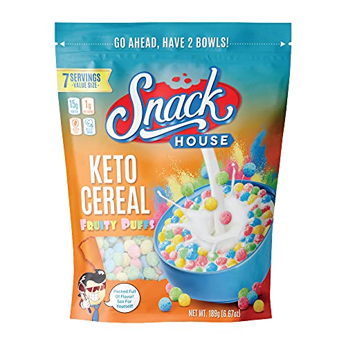 Keto Cereal by Snacks House, High Protein Low Carb Healthy Breakfast Food – Gluten & Grain Free Crunch – Paleo, Diabetic…