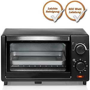 Mini horno, 9 litros ,con la hoja de la hornada + Rejilla + bandeja