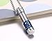 VNOX Stainless Steel Cylinder Urn Pendant Necklace for Memorial Human Being Cremation Ashes,Blue