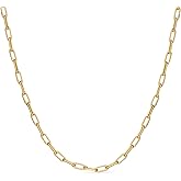 Ana Luisa Jewelry Gold Plated Chain Necklaces for Women - Assorted 14K Gold Plated Styles, Hypoallergenic Jewelry - Dainty, Layering & Trendy Necklace Styles with Herringbone & Paperclip Designs
