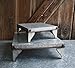 Galvanized Stand Square Set of 2 -12", 8.25"