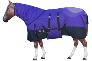 HILASON 1200D Waterproof Winter Horse Blanket Neck Cover Belly Wrap | Turnout Blankets for Horses