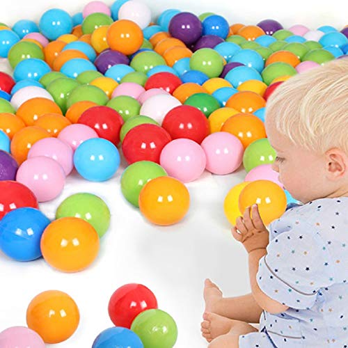 Seaskyer 100pcs 7cm Colorful Soft Plastic Ocean Ball Baby Kid Fun Swim Pit Toy