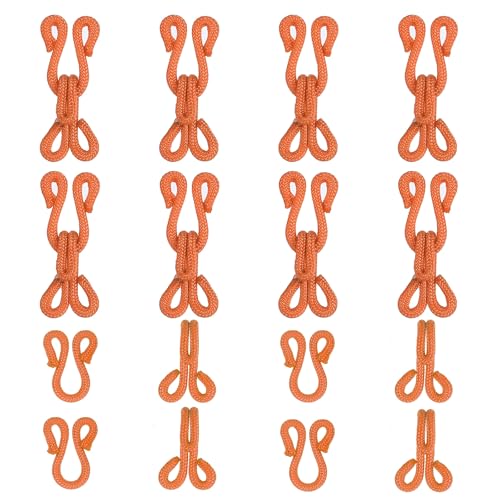 YELARXI Sewing Hooks and Eyes, 23mm Covered Hook Eye Sewing Closure Fasteners Sew on Snaps Fit for Bra Clothing Replacement Trousers Skirt Clothing DIY Craft (10 Pack, Orange)