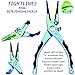 BITE Professional Aluminum Saltwater Fishing Pliers -Spring Loaded-Rubber Insert Grips-Tungsten Carbide Cutters-WITH a SET of REPLACEMENT CARBIDE CUTTERS & PREMIUM CLIP SHEATH