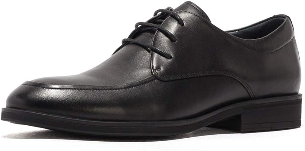 Amazon St Sat メンズ カジュアルシューズ 革靴 本革 快適 シンプル ビジネス 外羽根 レースアップ 通勤 通気 紳士靴 黒 24cm 27cm ビジネスシューズ