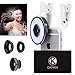 Camera Lens Kit with LED Ring Light for Phone/Tablet - Universal - Fisheye, Wide Angle and Macro Lens - Amazing Upgrade for Apple iPhone 8/7/SE/6/6S, iPad, Samsung Galaxy S9/S9+, S8/S8+, S7/S7 Edge