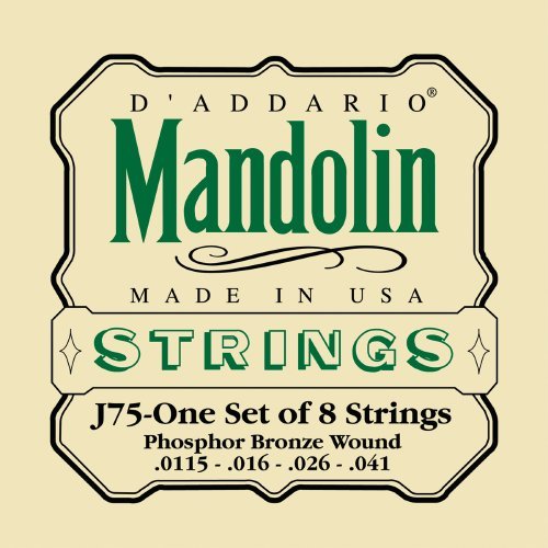 D'Addario J75 Mandolin Strings, Phosphor Bronze, Medium/Heavy, 11.5-41