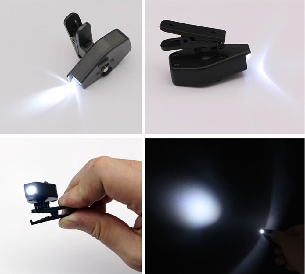 2PCS Universal Flexible LED Clip On Mini Book Reading Light Adjustable