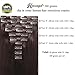 HEESAGA Clip in Hair Extensions Real Human Hair for Women Beauty 20 Inch 160 Grams/5.6 Ounce 10 Pieces with 22 Clips per Set (#2 Dark Brown)