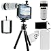 CamKix iPhone SE / 5S / 5 Camera Lens Kit - 8X Telephoto Lens/Mini Tripod/Universal Phone Holder/Hard Case for Apple iPhone SE / 5S / 5