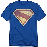 Popfunk Superman Logo Full Color Distress Unisex Adult T Shirt