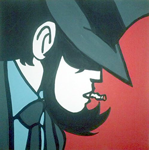 Jigen Framework 50 x 50 cm MDF Wood Panel Hand Painted Series Lupin III
