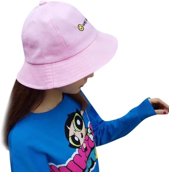 Amazon Co Jp Xuanou夏アウトドアファッション潮男性と女性をsmiley Hatバケットハット Us サイズ One Size カラー ピンク 服 ファッション小物
