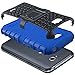 NECALON Fosmon [Rugged] LG Realm Case - HYBO-Ragged Heavy Duty Hybrid Protective Cover with Kickstand (Blue)