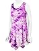 Lock and Love LL WT1065 Womens Sleeveless Tie-Dye Tunic Tank Top XL White_Purple