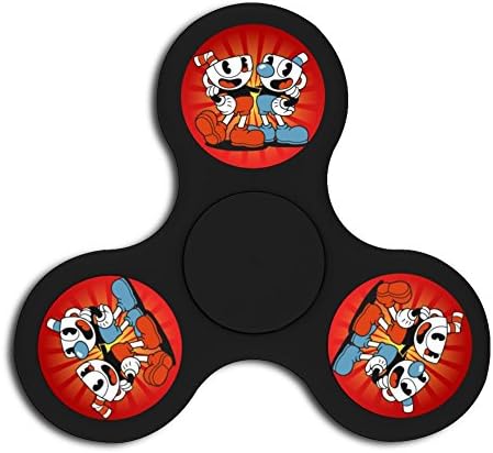 Triangle Mugman Game Cup_Head High-speed Finger Fidget Spinners Toy for ADD, ADHD, Anxiety, Adult &amp; Children