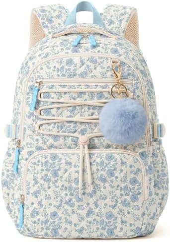 Amazon.com: MININAI Cute Floral Printed Backpack for Women  display picture 2