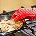 High Heat Resistant Silicone BBQ Grill Gloves - Oven Mitt - *A Pair* FDA Approved Premium Grade Silicone - Lifetime Guarantee