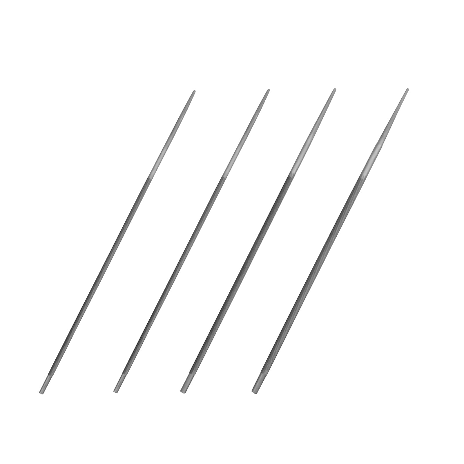 4 Pcs Chainsaw File,Chainsaw Sharpener Chain,Sharpening Round Files for Sharpen Low Profile Saw Chains(9/64,5/32,11/64,3/16), 24.5x1.8x0.5CM