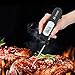 Habor Digital Meat Thermometer, Cooking Temperature Kitchen Instant Read Sensor with Largre LCD, Folding Long Probe for BBQ Grill Smokers Chicken Turkey Cake Brewing Milk, Black