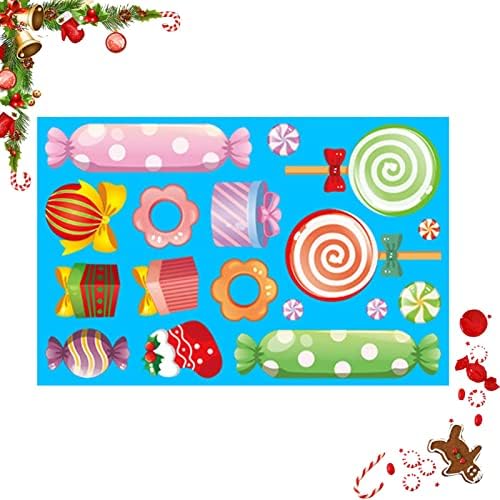 Christmas Window Decals Selfadhesive Candy Stickers Gingerbread