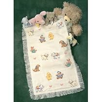Cross Stitch Baby Blanket Sweet Animal Afghan