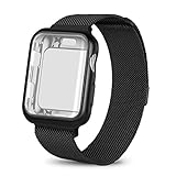 AdMaster Apple Watch Band 38mm 42mm, Stainless Steel Mesh Milanese Sport Wristband Loop Apple Watch Screen Protector iWatch Series 1/2/3