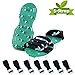 Ohuhu Heavy Duty Lawn Aerator Shoes with 4 Adjustable Straps & Strong Zinc Alloy Buckles, Spiked Sandals for Lawn